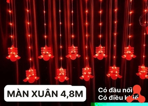 DÂY ĐÈN TRANG TRÍ TẾT DÀI 4,8M ( ĐIỀU KHIỂN CÓ ĐẦU NỐI)