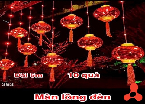 DÂY ĐÈN TRANG TRÍ TẾT DÀI 5M ( 10 LỒNG ĐÈN)