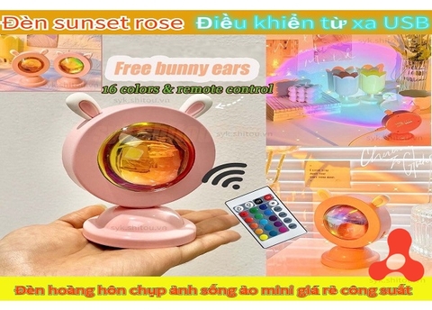 ĐÈN TIKTOK HOÀNG HÔN HÌNH THỎ CÓ REMOTE