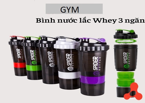 BÌNH LẮC SPIDER TẬP GYM 3 NGĂN 500ML