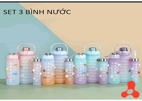 SET 3 BÌNH NƯỚC 2L,1L,300ML CÓ CHIA VẠCH