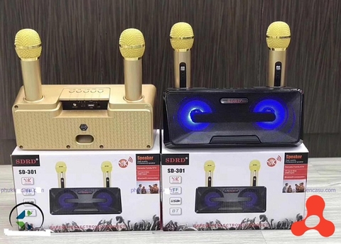 LOA KARAOKE KEM 2 MICRO KHỒNG DÂY SDRD- 301