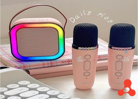 LOA BLUETOOTH KARAOKE NEWRIXING KÈM 2 MIC