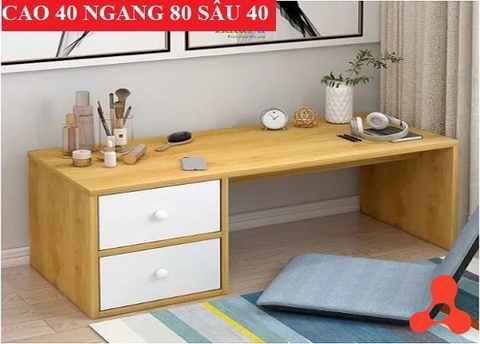 BÀN GỖ TRANG ĐIỂM NGỒI BỆT 2 NGĂN