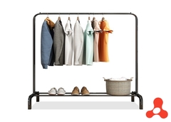 KỆ TREO QUẦN ÁO 1 TẦNG KHUNG SẮT 150X110CM