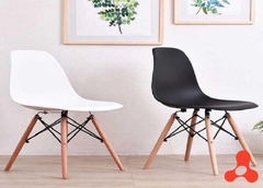 GHẾ TỰA LƯNG VĂN PHÒNG EAMES CHÂN GỖ