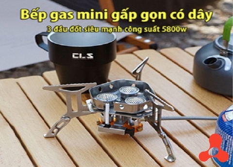 BẾP GA MINI CHỐNG GIÓ CÓ DÂY