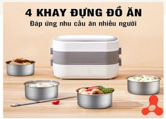 HỘP CƠM HÂM NÓNG 2 TẦNG 4 NGĂN LUNCHBOX