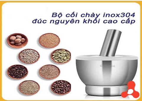 BỘ CỐI CHÀI INOX 304 ( SIZE 10CM )