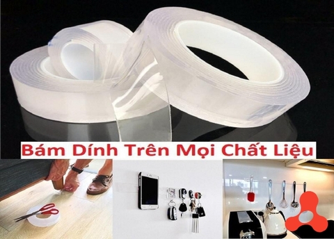 BĂNG KEO DÁN 2 MẶT 3M TRONG SUỐT SIÊU DÍNH