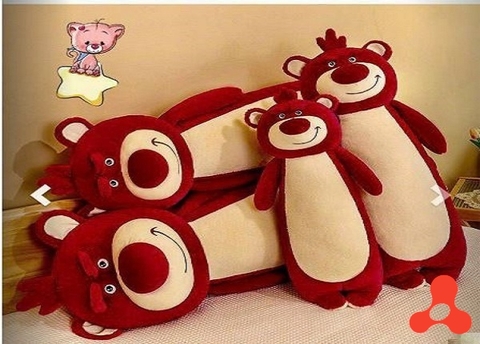 GỐI ÔM GẤU DÂU LOTSO 70CM DỄ THƯƠNG