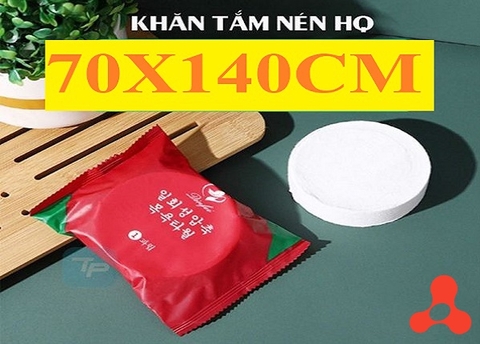 KHĂN TẮM, KHĂN NÉN 70X140CM HÀN QUỐC MÀU ĐỎ