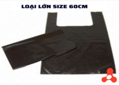 TÚI NILON ĐEN LOẠI BÓNG DÀY SIZE 50- 60-70CM (BAO 25KG)