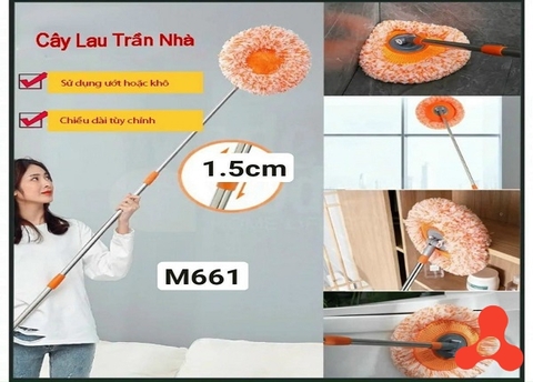 CHỔI LAU NHÀ ĐA NĂNG MÀU CAM