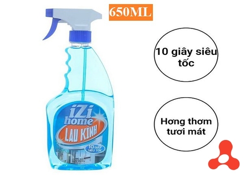 NƯỚC LAU KÍNH IZI HOME CHAI 650ML