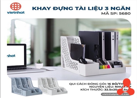 KHAY ĐỰNG TÀI LIỆU HỒ SƠ 3 NGĂN TIỆN DỤNG