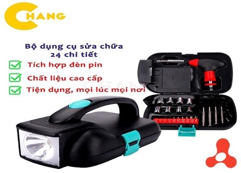 BỘ SỬA CHỮA 24 CHI TIẾT TÍCH HỢP ĐÈN PIN