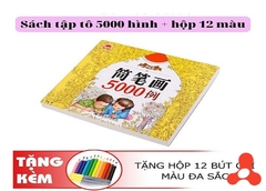 SÁCH TÔ MÀU 5000 HÌNH KÈM HỘP MÀU