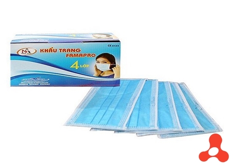 KHẨU TRANG Y TẾ 4 LỚP (HỘP 50 CÁI)