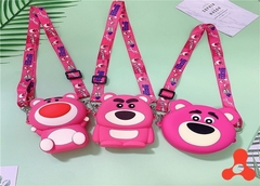 TÚI ĐEO CHÉO SILICON HÌNH GẤU HỒNG LOTSO