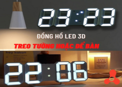 ĐỒNG HỒ LED 3D TREO TƯỜNG ĐỂ BÀN THÔNG MINH