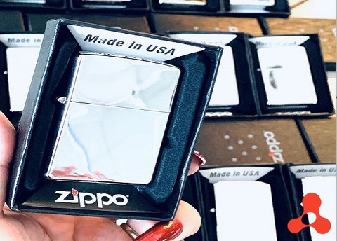 BẬT LỬA ZIPPO BẠC XỊN MADE IN USA