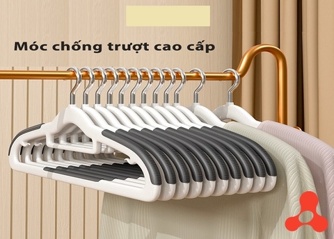 SET 10 MÓC TREO QUẦN ÁO CHỐNG TRƯỢT XOAY 360