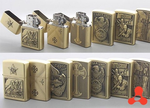 BẬT LỬA ZIPPO ĐỒNG NHIỀU HÌNH