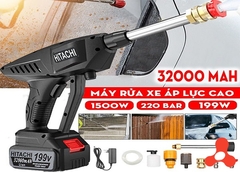 BỘ RỬA XE ÁP LỰC CAO 199V 1 PIN SẠC ( HỘP NHỰA )