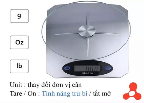 CÂN ĐIỆN TỬ 5KG MẶT KÍNH