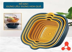 BỘ THAU RỔ NHỰA 6 MÓN