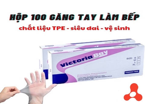 HỘP 100 GĂNG TAY CAO SU TPE