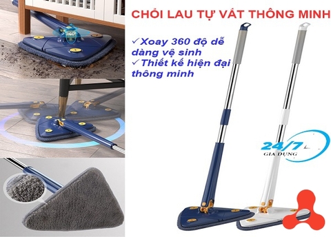 CÂY LAU NHÀ TAM GIÁC XOAY 360 ĐỘ