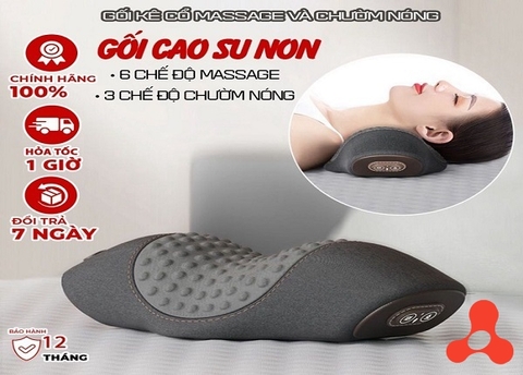 GỐI KÊ ĐẦU TÍCH HỢP MASSAGE CHƯỜM NÓNG