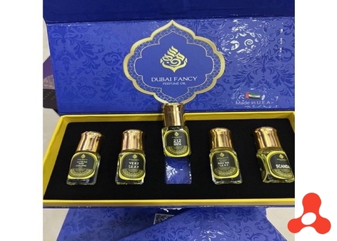 SET 5 CHAI NƯỚC HOA DUBAI MINI DẠNG LĂN