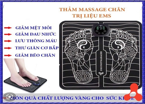 THẢM MASSAGE CHÂN TRỊ LIỆU 8 CHẾ ĐỘ (PIN SẠC)