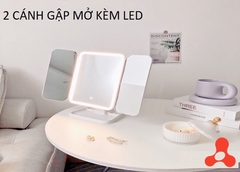 GƯƠNG TRANG ĐIỂM LED 3 CHẾ ĐỘ GẬP MỞ 2 CÁNH