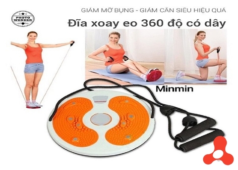 ĐĨA XOAY EO TẬP THỂ DỤC CÓ DÂY KÉO