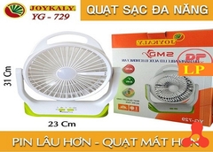 QUẠT SẠC TÍCH ĐIỆN KIÊM ĐÈN LED JOYKALY YG- 729