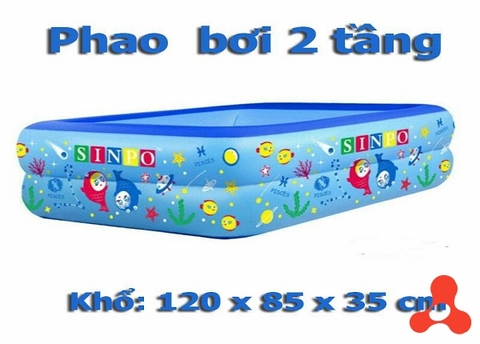 PHAO BƠI 2 TẦNG HÌNH CHỮ NHẬT 1,2M CHO BÉ