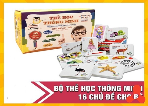 THẺ HỌC THÔNG MINH CHO BÉ 16 CHỦ ĐỀ