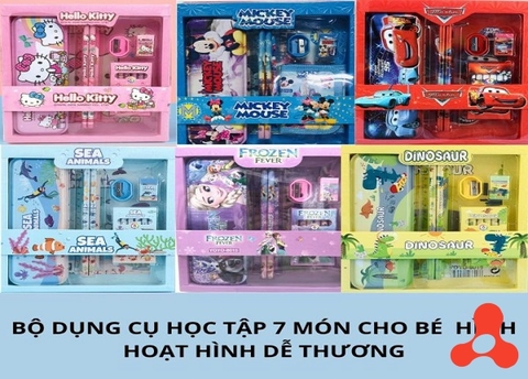 BỘ DỤNG CỤ HỌC TẬP 7 MÓN CHO BÉ